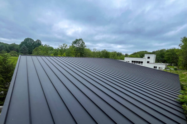 Professional standing seam metal roof installation in Cassadaga, NY, completed by the MW Home Improvements Amish craftsmanship team.
